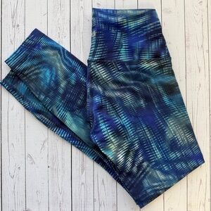 Lululemon Wunder Train High Rise Crop - Shapeshifter Flux Blue Multi - Size 4